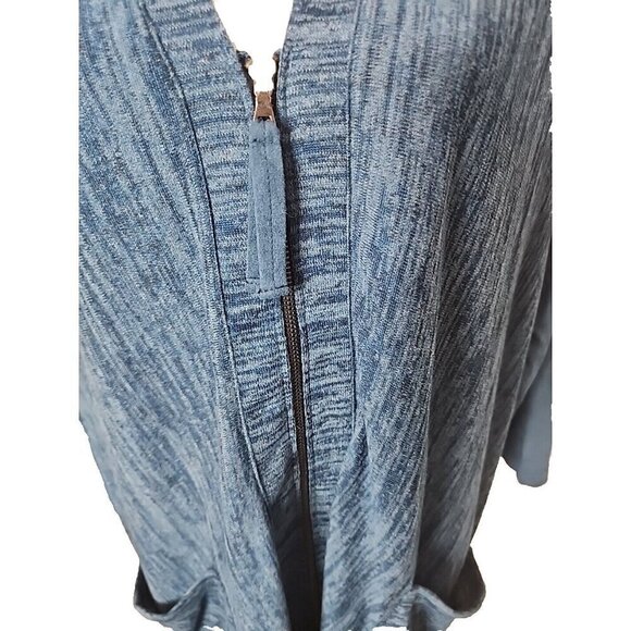 LOGO by Lori Goldstein Cardigan Sweater Blue Space Dyed  Women's Large - Picture 8 of 10